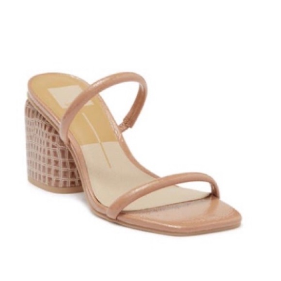 DOLCE VITA Block Heel Strappy Slip On Slide Sandals - Picture 1 of 10